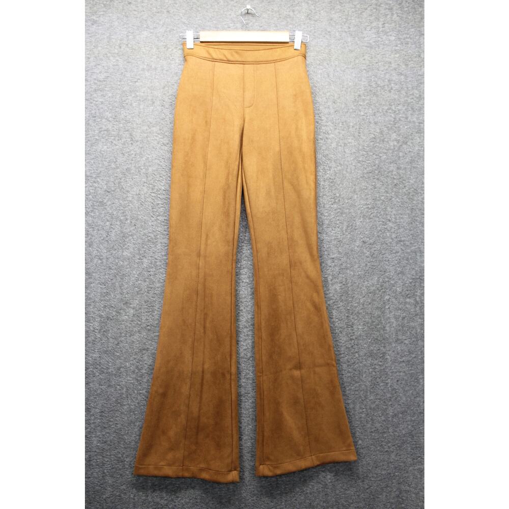Spanx Faux Suede Flare Pants in Rich Caramel Size XS